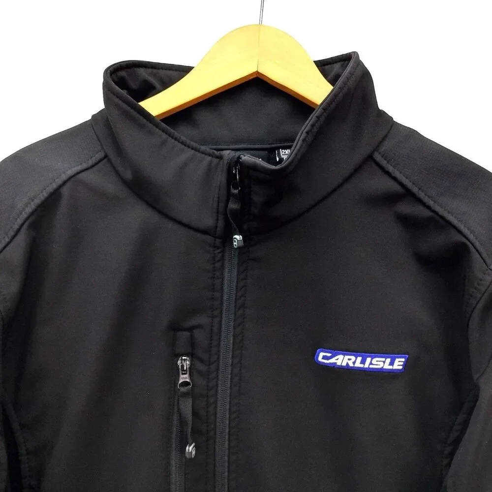 Reebok Jacket Mens 2XL Black Full Zip Playshield Soft Shell Performance Stretch